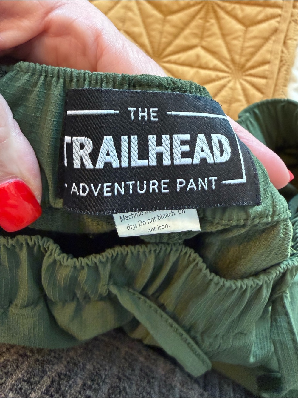 Coalatree Trailhead Adventure Pants Olive Green Ripstop Drawstring Hiking M Reg - Picture 8 of 14